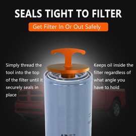 Oil Filter Plug Tool, Aluminum Alloy Oil Filter Cap Off Tool for Dodge Ram 2500, 3500, 4500, 5500 Cummins 05083285aa Mo285 Turbo Diesel 5.7l 6.4l 6.7l (Orange)