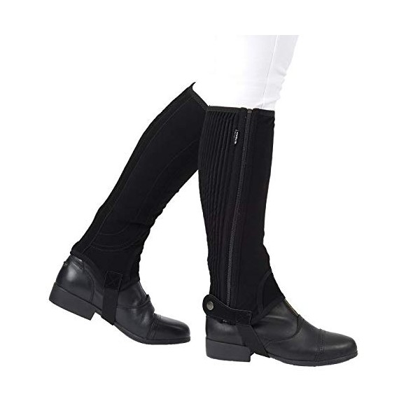 Dublin Adults Easy-Care Half Chaps II Black Large