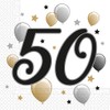 Procos 10232061 PR88868 Napkins with Anniversary Numbers Elegant Design 50,