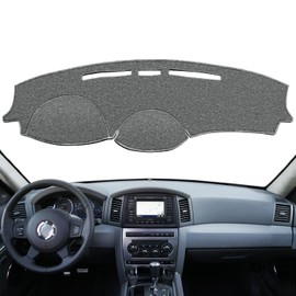 Dash Cover Mat Custom Fit for Jeep Grand Cherokee with Navigator w/o Speaker Dashboard Pad Cap Carpet Protector K375A (Dark Gray)