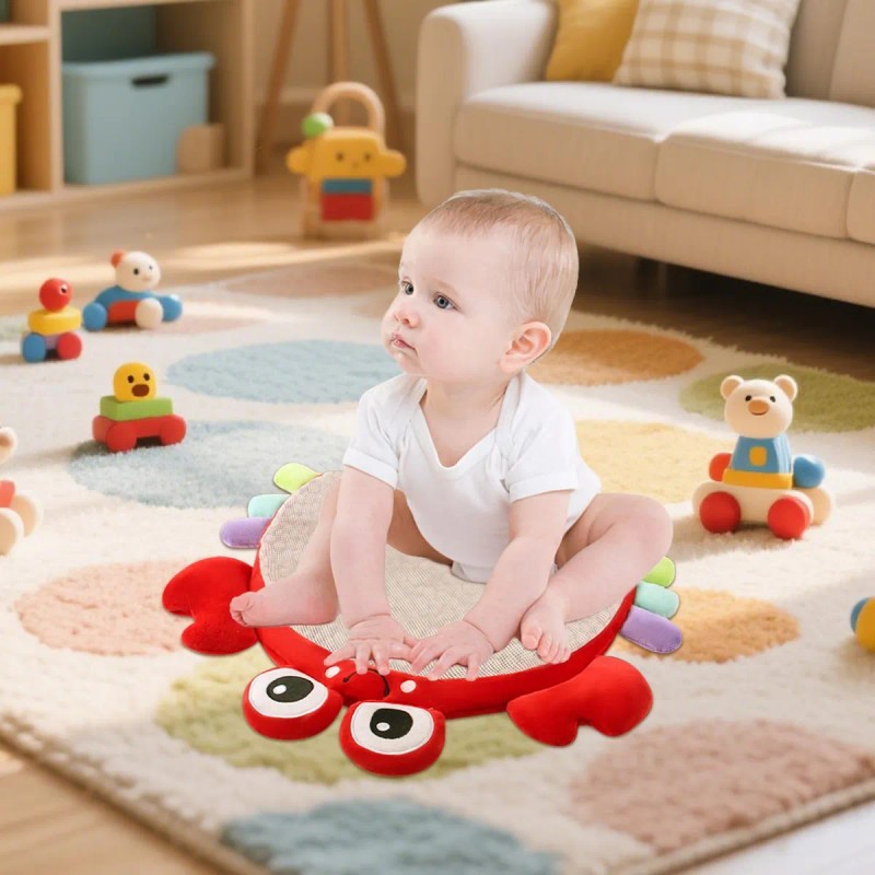 Tapete De Juego Para Bebés, Suave, Para Gatear, Con Patrones