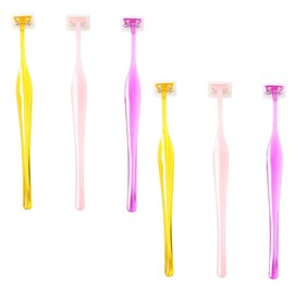 hhfvvda 6 PCS Mini Eyebrow Razor Set - Facial Hair Remover with Protective Covers for Lip,Small Face Razors for Peach Fuzz and Fine Hair, Multipurpose Exfoliating Dermaplaning Tools for Women and Men