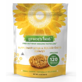 Grace's Best Sunflower Seeds & Rolled Oats Cookies, 12 oz, 120 Calories per Serving (1 Bag)