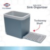 Clorox® KeptClean Adjustable Sink Organizer, Steel Blue