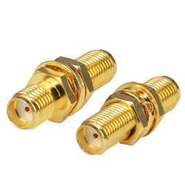 Boobrie SMA Female to SMA Female Adapter SMA Female to Female Connector Bulkhead Panel Mount SMA 4G Antenna Jack Adapter RF Female Coaxial for Antennas WiFi GPS Antenna Wireless LAN Devices Pack of 2