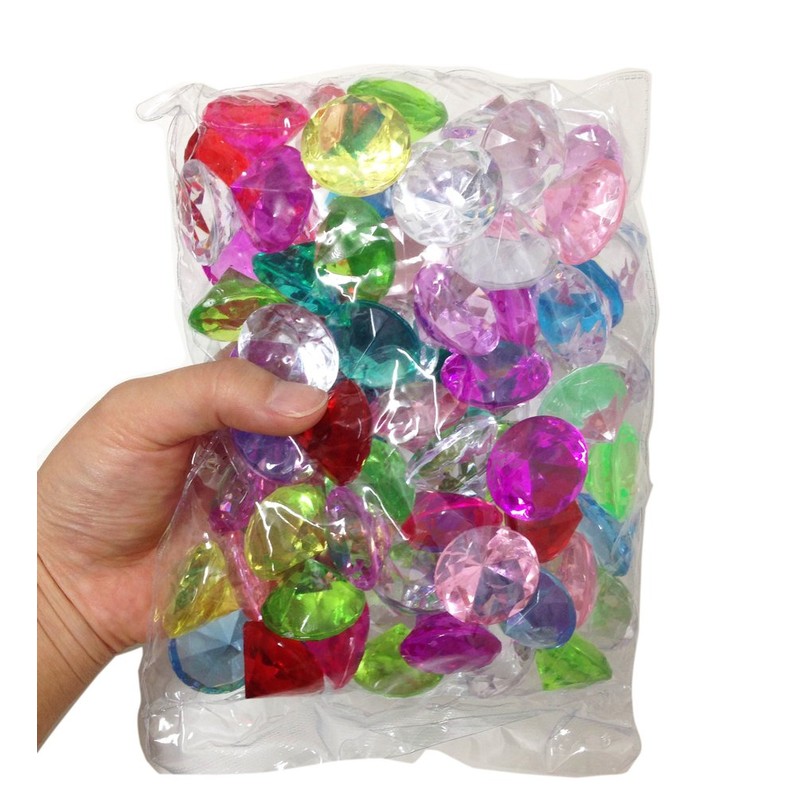 縁日玩具 カラー宝石 ダイヤカット (約500g) 【宝石つかみ】