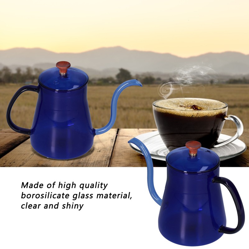 Coffee Kettle Glass Coffee Pot 600ML Coffee Drip Kettle Long