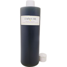 Usher - Type For Men Scented Body Oil Fragrance [Flip Cap - Dark Green - 16 oz.] - ID#25006