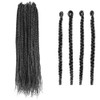 Salt and Pepper Short Box Braid Crochet Hair for Black