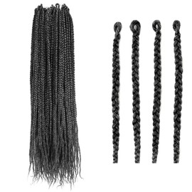 Salt and Pepper Short Box Braid Crochet Hair for Black Women 14 Inch 8 Pack