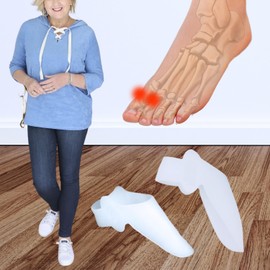 Govari, Protector de Juanete con Separador y Anillo de Gel, Color Blanco, Unitalla, (2 pares)