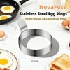 NovaFuse Set of 4 Fried Egg Moulds, Stainless Steel Egg