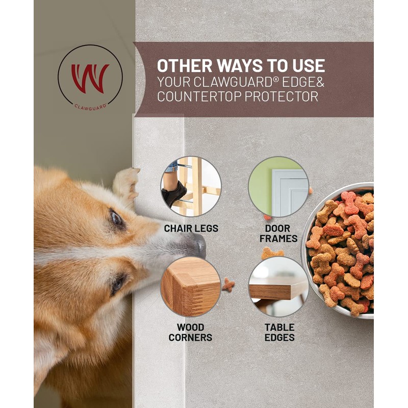 CLAWGUARD Edge & Countertop Protector – 29.5x2.25 in. Clear Plexiglass