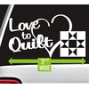 Sewing Machine Love Quilting Decal Sticker Set for Car Window