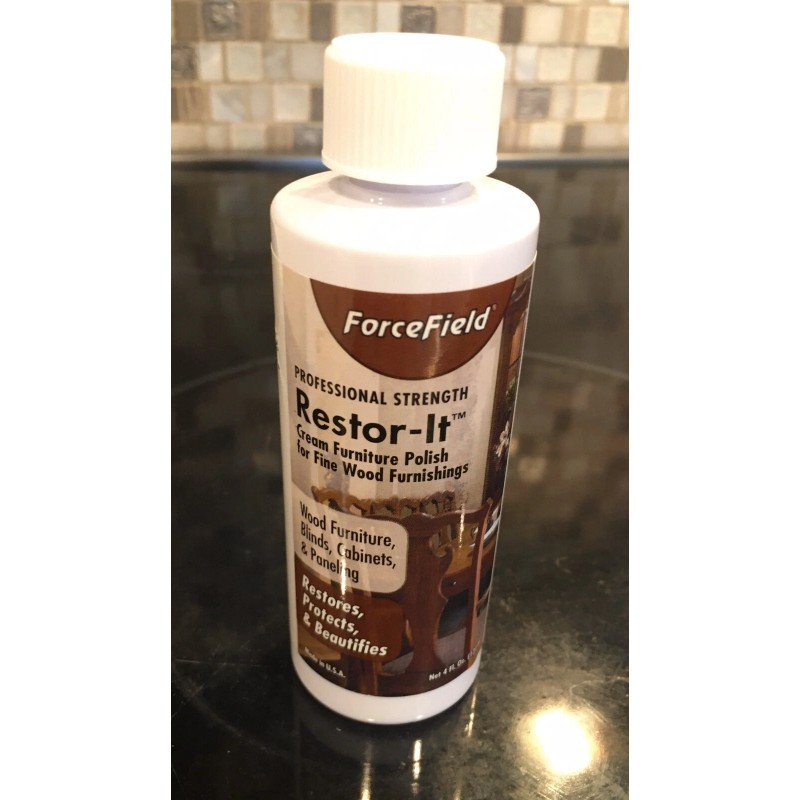 FORCEFIELD 4 Oz RESTORE IT FURNITURE POLISH PROTECTOR FINE WOOD