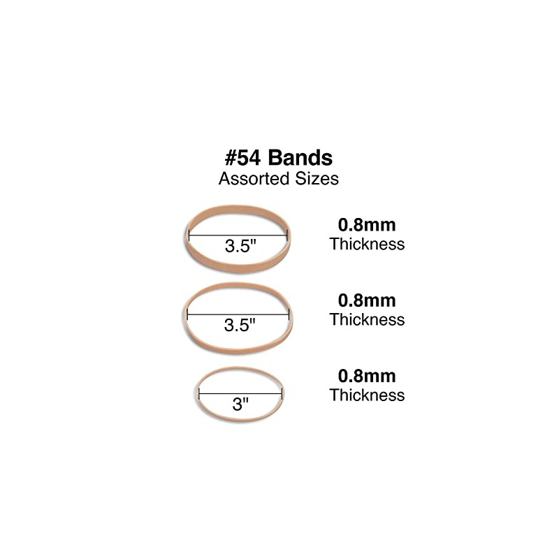 Staples 646094 Economy Rubber Bands Size #54 Assorted 1/4 Lb.