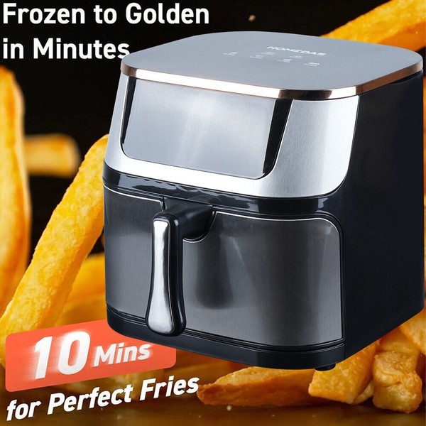 HOMEDAS Air Fryer Compact 5 Qt, Max 450F for Juicy