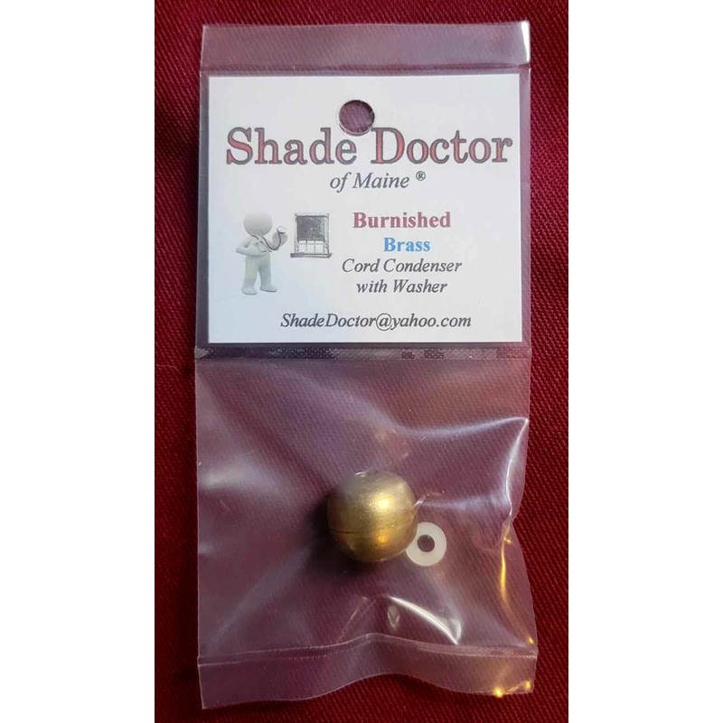 Small Burnished Brass Screw Together Cord Condenser for Window Shades
