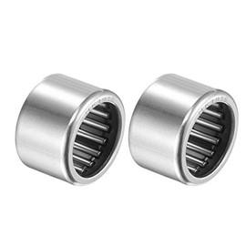 sourcing map HK1816 Needle Bearing 18mm Bore 24mm Outer Diameter 16mm Width Chrome Steel Open End Pack of 2
