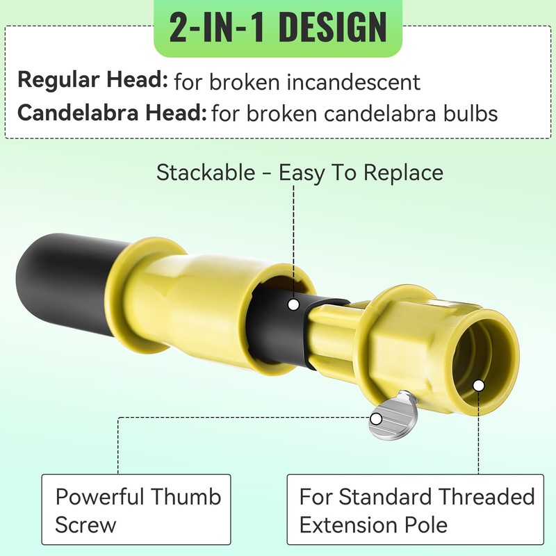 Dreyoo Broken Bulb Changer for High Ceilings, Light Changer for