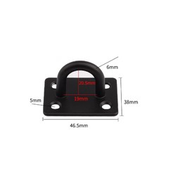 MACHSWON Stainless Steel Hook 46.5mm,U-Shaped Hook Heavy Duty Ceiling Hooks, Wall Mount Pad Eye Plate Hook for Swings Hammocks Boat Rigging Marine Deck