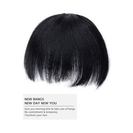 Yamel Bangs Hair Clip Real Human Hair Unique Irregular Fringe Black Clip in Bangs Hair Extensions for Women