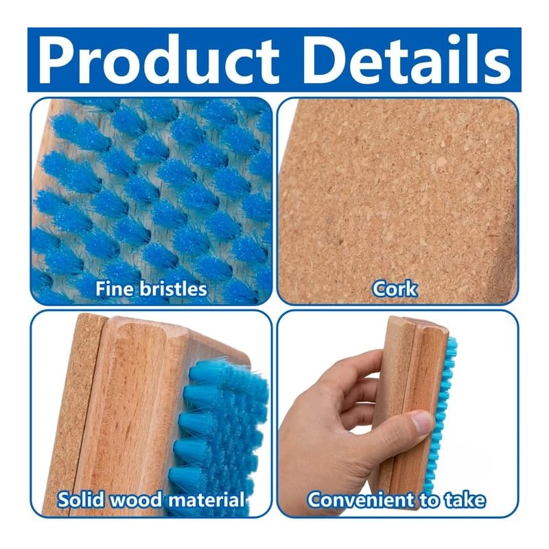 Shupakul 2 Pcs Nylon Cork Snowboard Brush, Double Sided Ski
