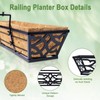 cheehigo Railing Planter Box, Window Planter Boxes Outdoor 2 Pack