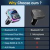 Multifunctional car FM transmitter with ambient light, BASS hands-free car
