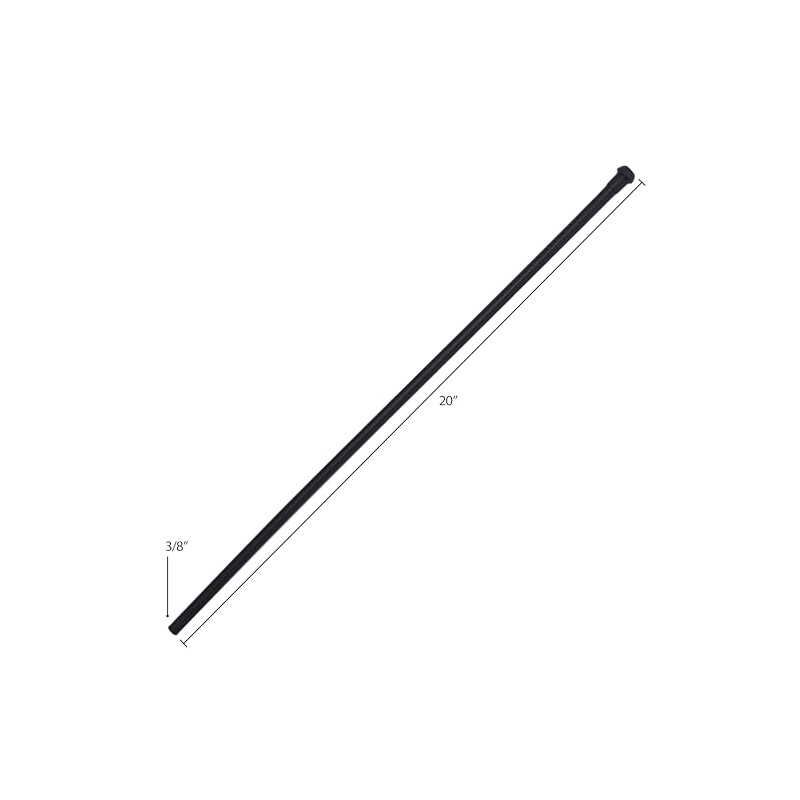 Westbrass D120-2-12 3/8" x 20" Brass Bullnose Faucet Riser Supply