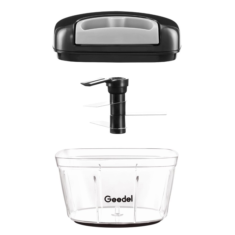 Manual Food Processor Vegetable Chopper, Geedel Pull Chopper with String,