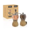VEIZIBEE Classical Hand Shake Wood Pepper Grinder Set And Gorgeous