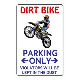 Dirt Bike Birthday Party Decorations Motorcycles Decor For Kids Motocross Accessories Or Boys Motorcycle Parking Only Sign Dirt Bike Wall Art Garage Decor For Men Motorcycle Signs 02 8x12 Inch