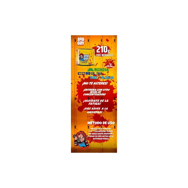 Pre Entreno Bad Guy Oxido Nitrico 30 Servicios Pre Work