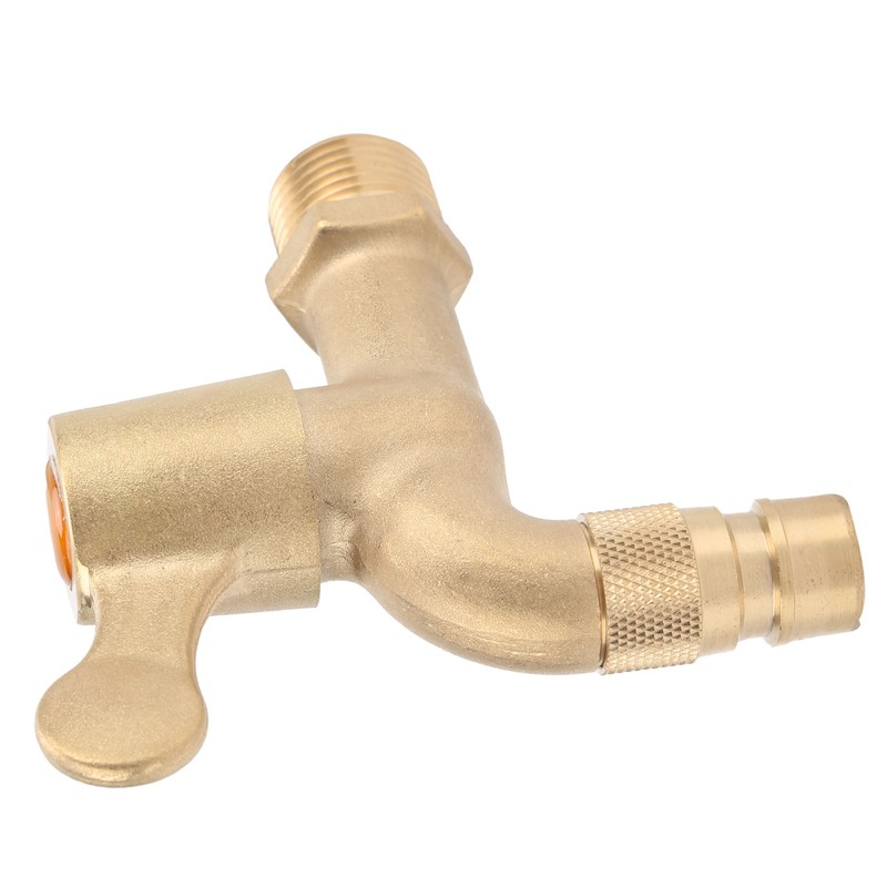 Brass WaterTap G1/2in Thread Spiral Opening Switch for Household Washing
