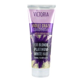 Victoria Beauty - Silver Tint Conditioner No Yellow, Silver Conditioner for Bleached Hair Against Yellow Tones, Purple Conditioner for Grey Hair, Anti-Yellow Tint Hair Conditioner with Purple