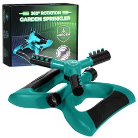Rotating Garden Sprinkler with Adjustable Arms and Weighted Base