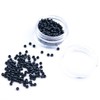 Kullke Nano Rings & Beads for Extensions (1000PCS, Black)