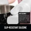 GORILLA GRIP Heat Resistant Durable Silicone Oven Mitts, BPA-Free Protective