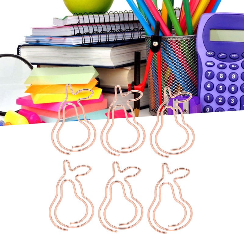 100Pcs Paper Clips Cute Bunny Shape Electroplating Process Lightweight Portable