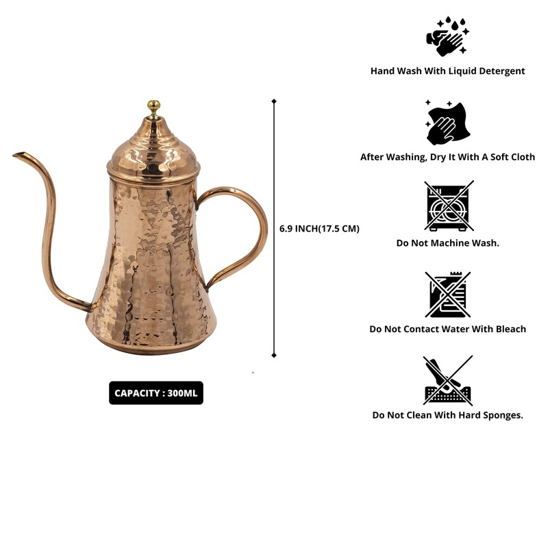 COPPER CONCEPT Copper Oil Dispenser for Kitchen, Handmade Olive Oil