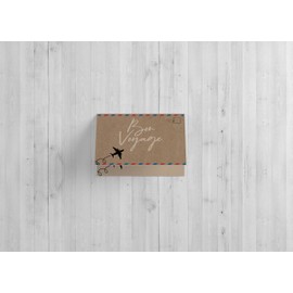 Red Door Inspirations Bon Voyage Card - travel, retirement, farewell, moving in career or location. Single card and envelope. Made in the USA!