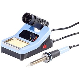 AGT Soldering Iron Set: Soldering Station with Analogue Temperature Controller, 160-500 °C, 48 Watt (Soldering Station Set, Digital, Heat Shrink Tube)