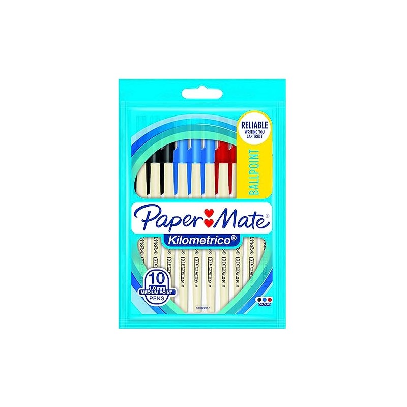 Newell Brands Paper Mate Kilometrico 1.0mm Medium Point 10 Pack