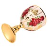 Gold Chalice 4 Inch High Zinc Alloy Retro Embossed Flower