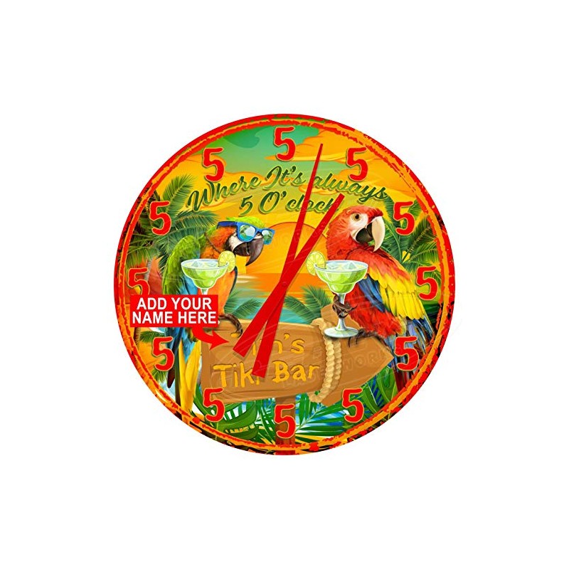 Decorative Concepts Tiki Bar Always 5 O'clock 24" Diameter Aluminum