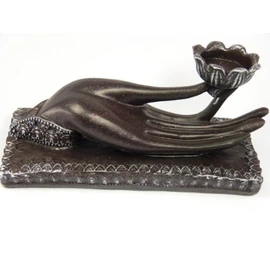 Porte bougie Main Mudra 21cm
