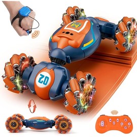 Gesture Sensing RC Stunt Car - Boys Toys Age 6-8-12, 4WD Hand Controlled Remote Control Twist Car with Light & Music, Cool Birthday Presents and Ideas Gifts for Kids Age 7 9 10 11 12 Years Old