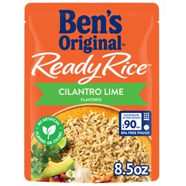 BEN'S ORIGINAL Ready Rice Cilantro Lime Flavored Rice, Easy Dinner Side, 8.5 OZ Pouch (Pack of 12)