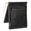 BLUE SINCERE Top Leather Craftsmanship Men's Wallet with Money Clip,